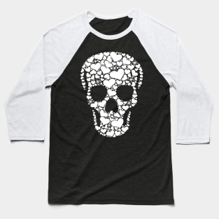 Skull with Hearts Baseball T-Shirt